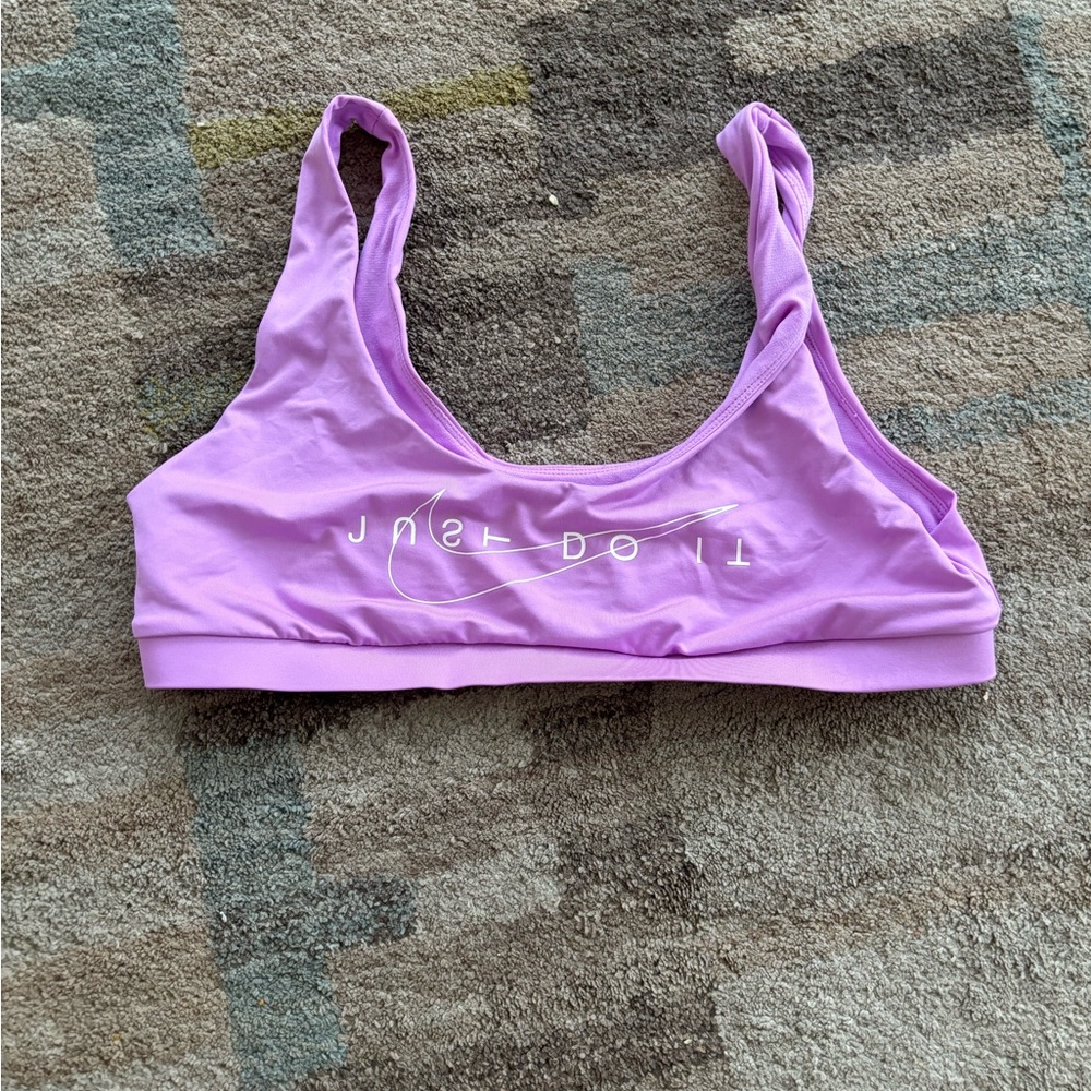 Purple Nike swim top